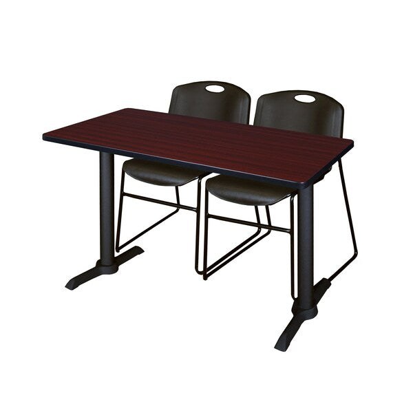 Rectangle Tables > Training Tables > Cain Training Table & Chair Sets, 48 X 24 X 29, Mahogany