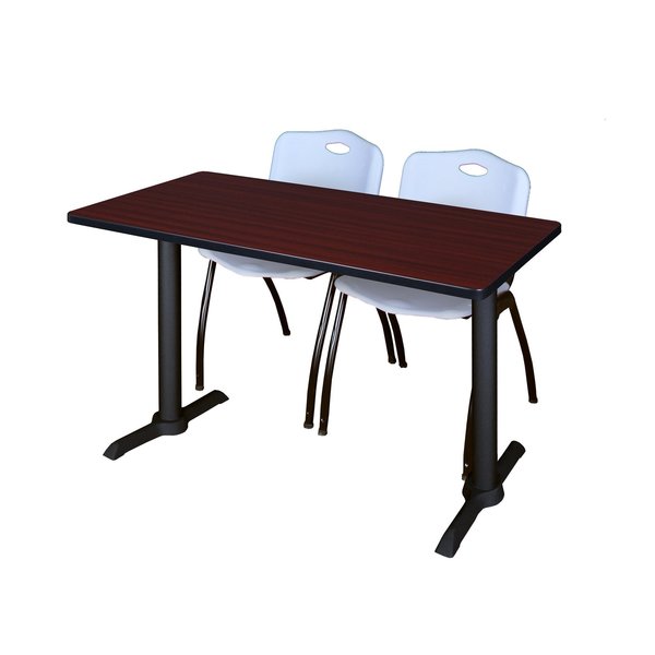 Rectangle Tables > Training Tables > Cain Training Table & Chair Sets, 48 X 24 X 29, Mahogany