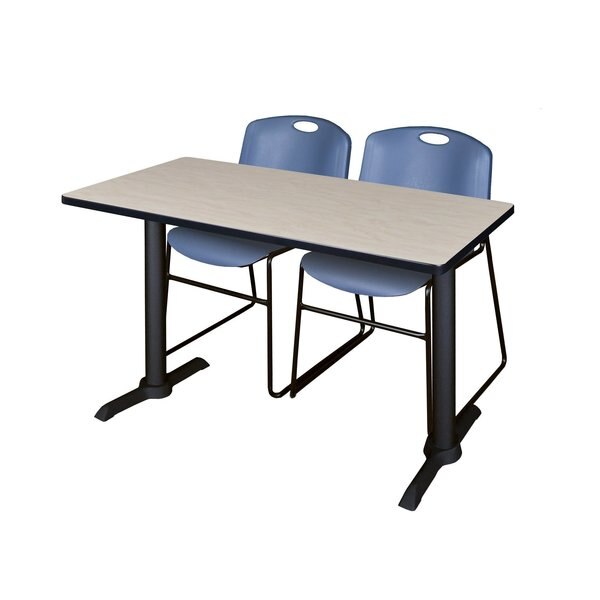 Rectangle Tables > Training Tables > Cain Training Table & Chair Sets, 48 X 24 X 29, Maple