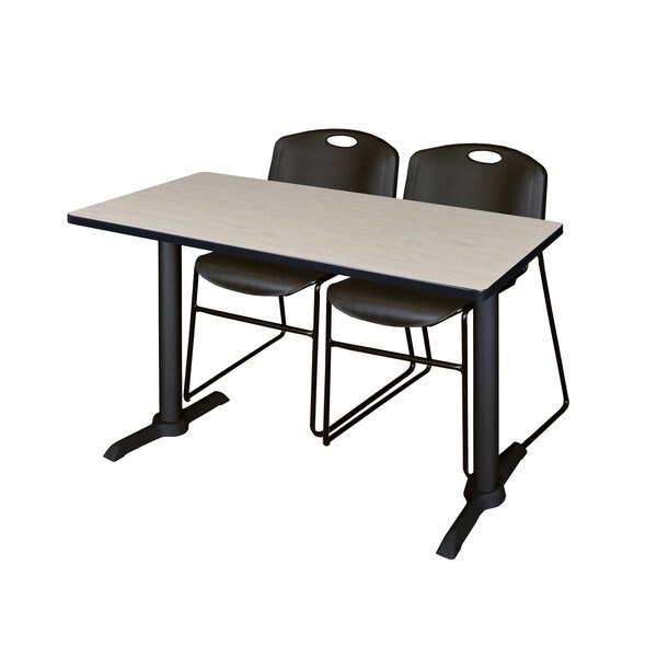 Rectangle Tables > Training Tables > Cain Training Table & Chair Sets, 48 X 24 X 29, Maple
