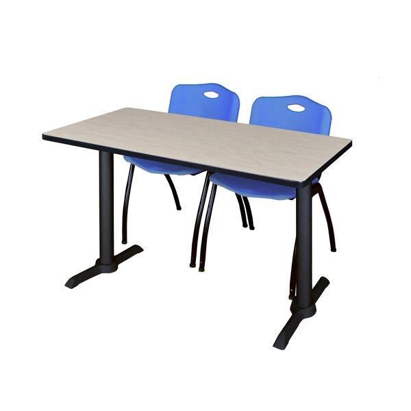 Rectangle Tables > Training Tables > Cain Training Table & Chair Sets, 48 X 24 X 29, Maple