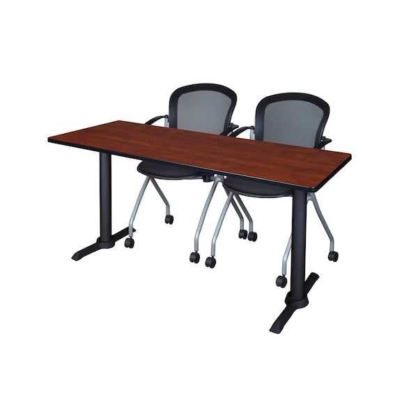 Rectangle Tables > Training Tables > Cain Training Table & Chair Sets, 60 X 24 X 29, Cherry