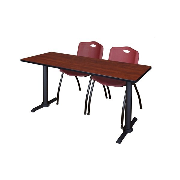 Rectangle Tables > Training Tables > Cain Training Table & Chair Sets, 60 X 24 X 29, Cherry