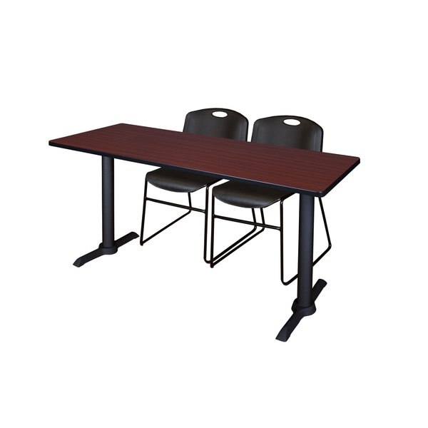 Rectangle Tables > Training Tables > Cain Training Table & Chair Sets, 60 X 24 X 29, Mahogany
