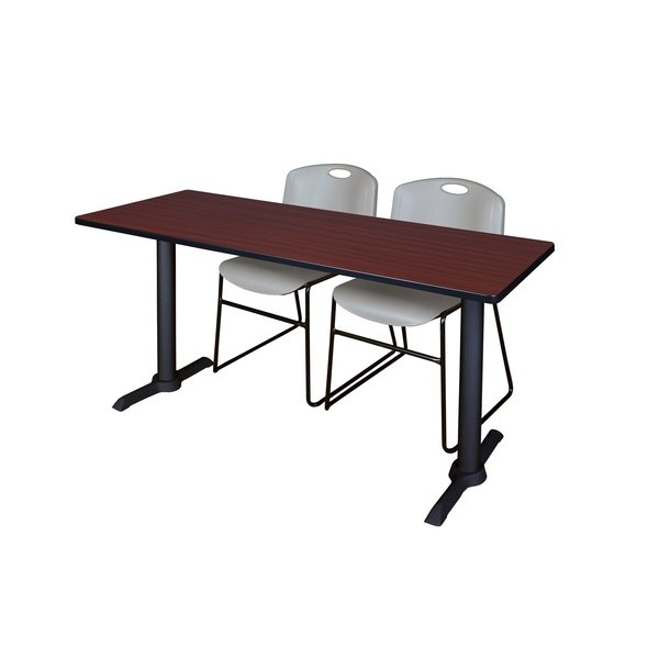 Rectangle Tables > Training Tables > Cain Training Table & Chair Sets, 60 X 24 X 29, Mahogany
