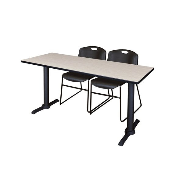 Rectangle Tables > Training Tables > Cain Training Table & Chair Sets, 60 X 24 X 29, Maple