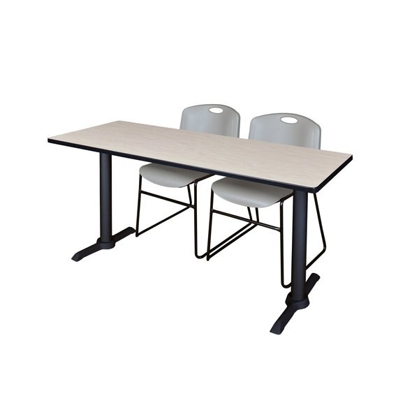 Rectangle Tables > Training Tables > Cain Training Table & Chair Sets, 60 X 24 X 29, Maple