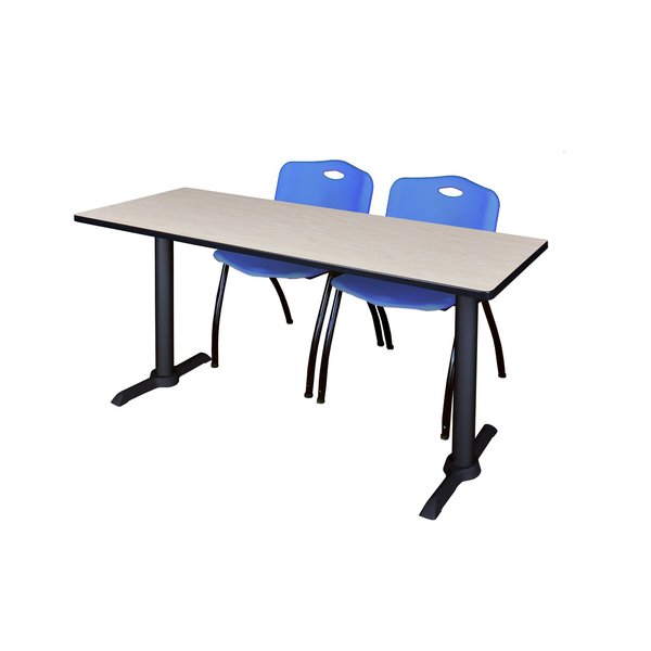 Rectangle Tables > Training Tables > Cain Training Table & Chair Sets, 60 X 24 X 29, Maple