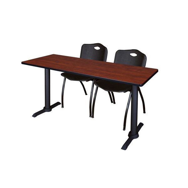 Rectangle Tables > Training Tables > Cain Training Table & Chair Sets, 66 X 24 X 29, Cherry
