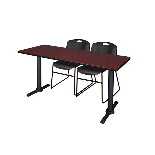 Rectangle Tables > Training Tables > Cain Training Table & Chair Sets, 66 X 24 X 29, Mahogany