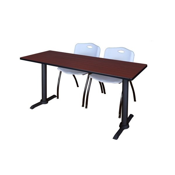 Rectangle Tables > Training Tables > Cain Training Table & Chair Sets, 66 X 24 X 29, Mahogany