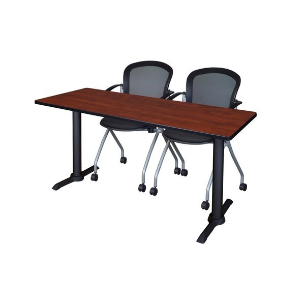Rectangle Tables > Training Tables > Cain Training Table & Chair Sets, 72 X 24 X 29, Cherry