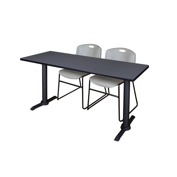 Rectangle Tables > Training Tables > Cain Training Table & Chair Sets, 72 X 24 X 29, Grey