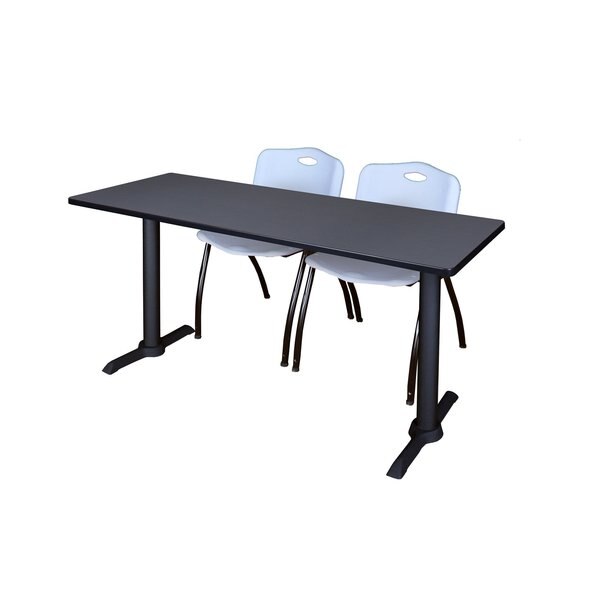 Rectangle Tables > Training Tables > Cain Training Table & Chair Sets, 72 X 24 X 29, Grey