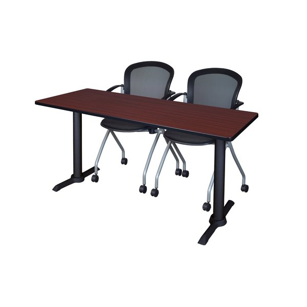 Rectangle Tables > Training Tables > Cain Training Table & Chair Sets, 72 X 24 X 29, Mahogany