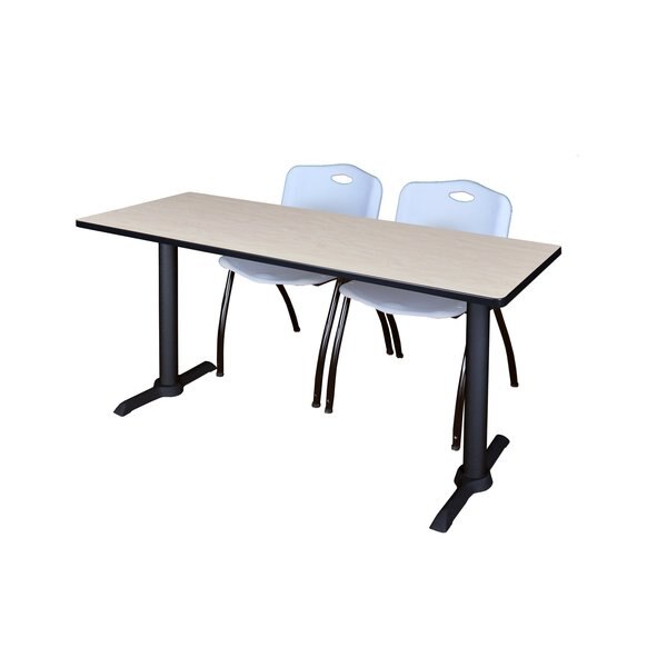 Rectangle Tables > Training Tables > Cain Training Table & Chair Sets, 72 X 24 X 29, Maple