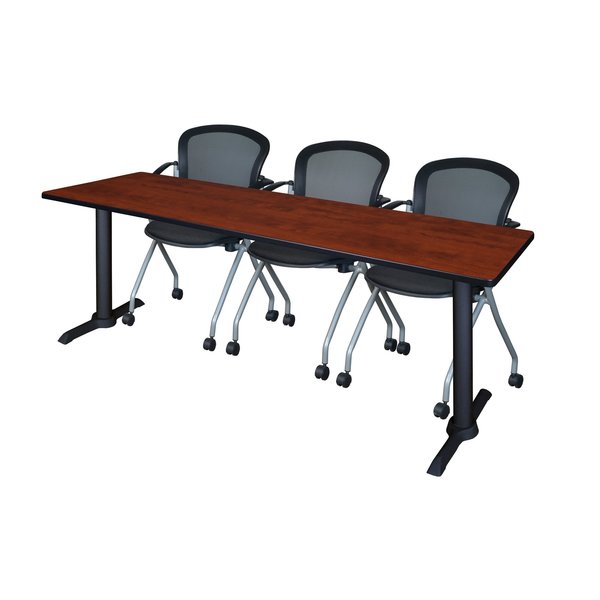 Rectangle Tables > Training Tables > Cain Training Table & Chair Sets, 84 X 24 X 29, Cherry