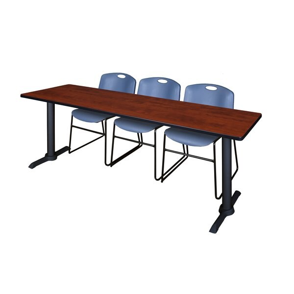 Rectangle Tables > Training Tables > Cain Training Table & Chair Sets, 84 X 24 X 29, Cherry