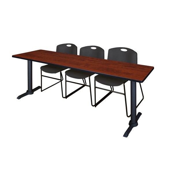 Rectangle Tables > Training Tables > Cain Training Table & Chair Sets, 84 X 24 X 29, Cherry