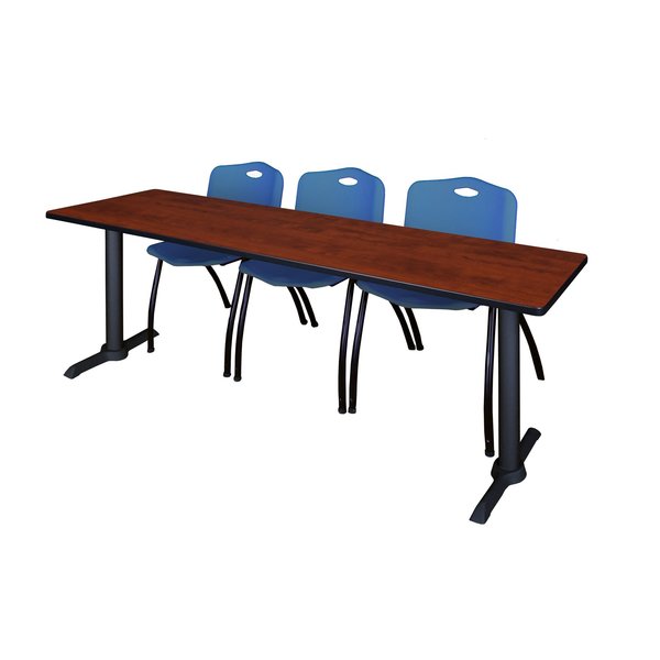 Rectangle Tables > Training Tables > Cain Training Table & Chair Sets, 84 X 24 X 29, Cherry