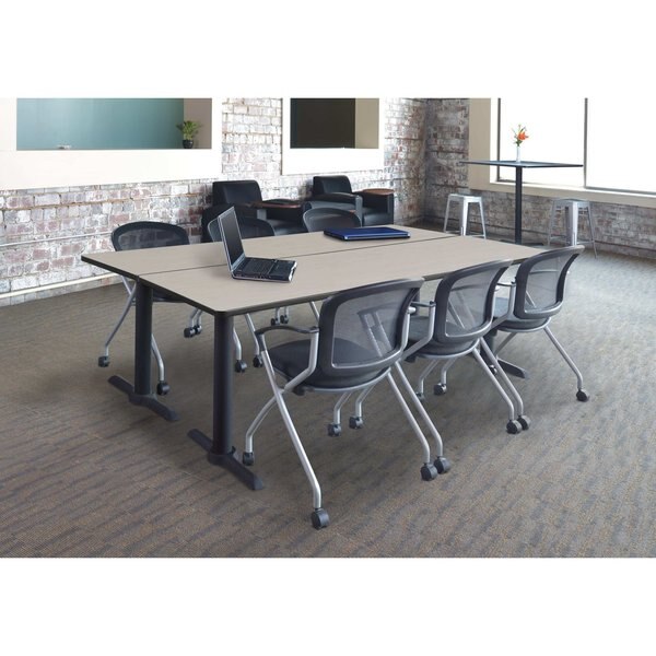Rectangle Tables > Training Tables > Cain Training Tables, 84 X 24 X 29, Wood|Metal Top, Maple