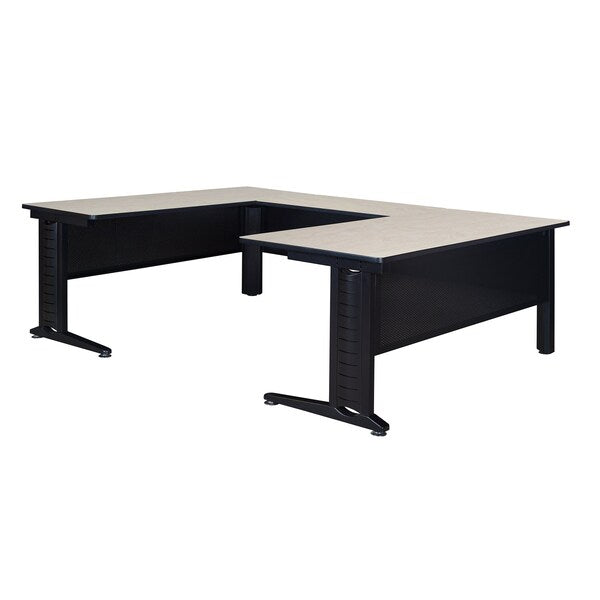 Desk Shell, 96 D, 72 W, 29 H, Maple, Wood|Metal