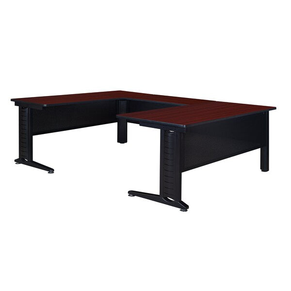 Desk Shell, 102 D, 72 W, 29 H, Mahogany, Wood|Metal