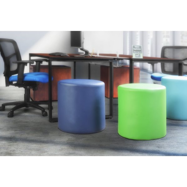 Logan Round Ottoman, Envy Green