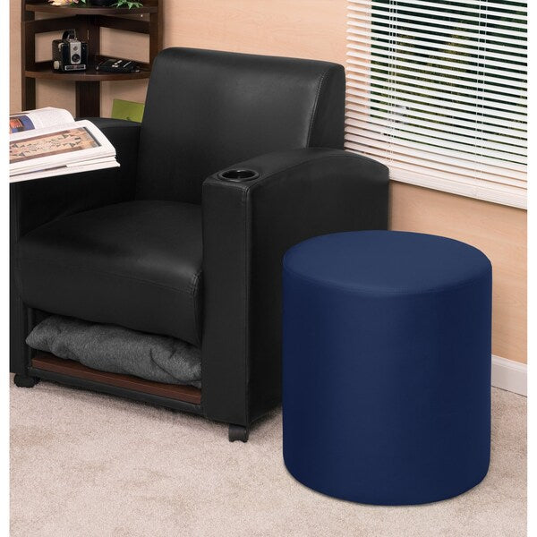 Naval Blue Seating > Soft Seating > Ottomans, 18 W 18 L 19 H, Vinyl Seat