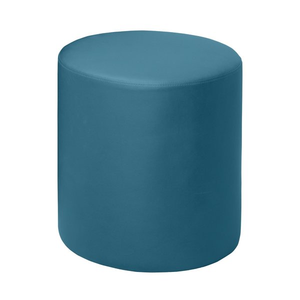 Logan Round Ottoman, Peacock Teal