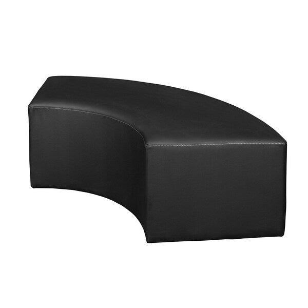 Aurora Curved Ottoman, Black