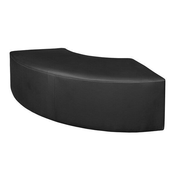 Aurora Curved Ottoman, Black