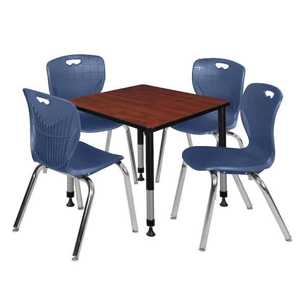 Tables > Height Adjustable > Square Table & Chair Sets, 30 X 30 X 23-35