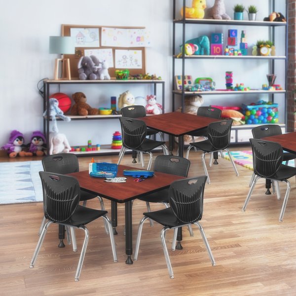Tables > Height Adjustable > Square Table & Chair Sets, 30 X 30 X 23-35