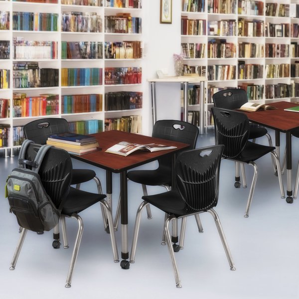 Tables > Height Adjustable > Square Mobile Table & Chair Sets, 30 X 30 X 23-34
