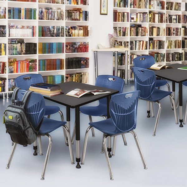 Tables > Height Adjustable > Square Table & Chair Sets, 30 X 30 X 23-36
