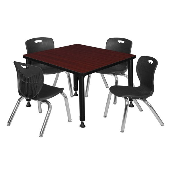 Tables > Height Adjustable > Square Table & Chair Sets, 30 X 30 X 23-37