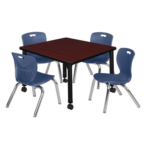 Tables > Height Adjustable > Square Mobile Table & Chair Sets, 30 X 30 X 23-34