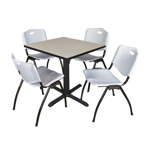 Square Tables > Breakroom Tables > Cain Square Table & Chair Sets, 30 W, 30 L, 29 H, Maple