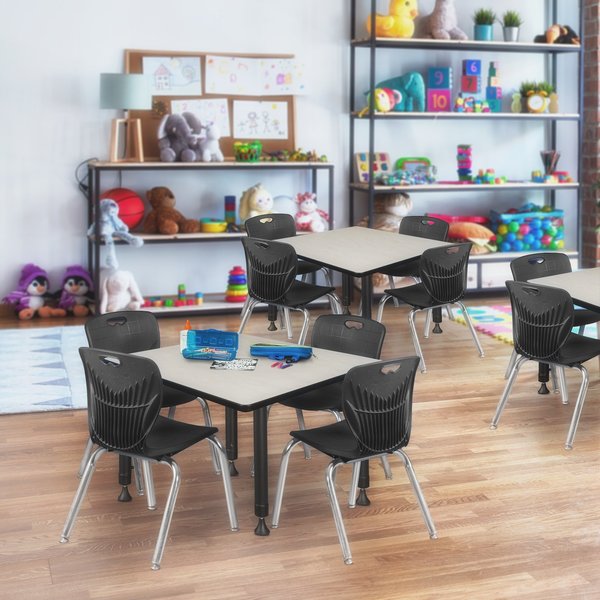 Tables > Height Adjustable > Square Table & Chair Sets, 30 X 30 X 23-39