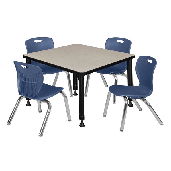 Tables > Height Adjustable > Square Table & Chair Sets, 30 X 30 X 23-39