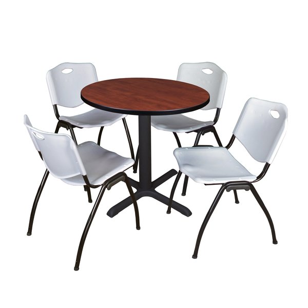 Round Tables > Breakroom Tables > Cain Round Table & Chair Sets, 30 W, 30 L, 29 H, Cherry