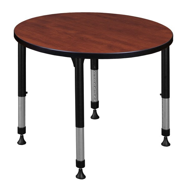 Tables > Height Adjustable > Round Classroom Tables, 30 X 30 X 23-34, Wood|Metal Top