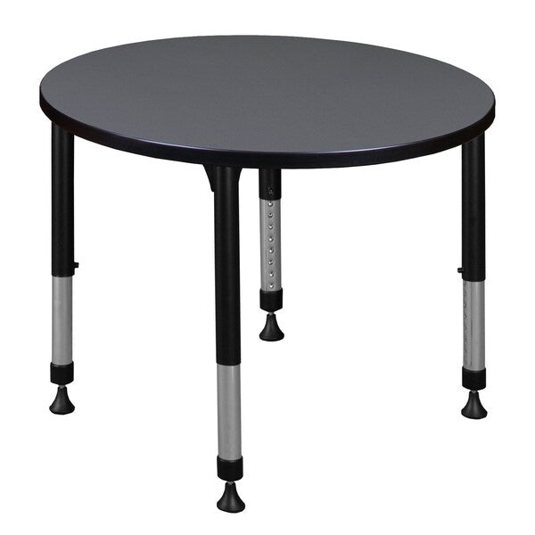 Tables > Height Adjustable > Round Classroom Tables, 30 X 30 X 23-34, Wood|Metal Top