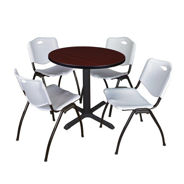 Round Tables > Breakroom Tables > Cain Round Table & Chair Sets, 30 W, 30 L, 29 H, Mahogany