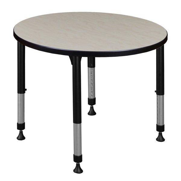 Tables > Height Adjustable > Round Classroom Tables, 30 X 30 X 23-34, Wood|Metal Top