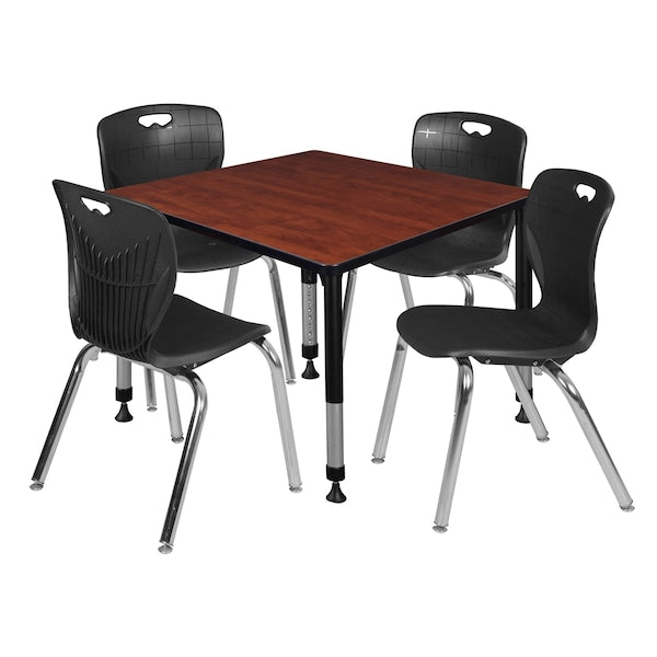 Tables > Height Adjustable > Square Table & Chair Sets, 30 X 30 X 23-35