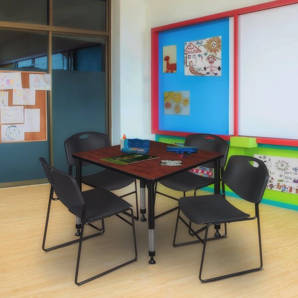 Tables > Height Adjustable > Square Table & Chair Sets, 30 X 30 X 23-35