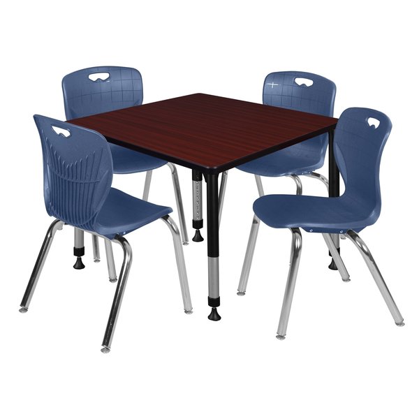 Tables > Height Adjustable > Square Table & Chair Sets, 30 X 30 X 23-37