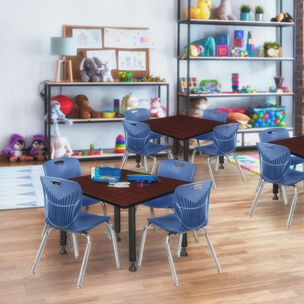 Tables > Height Adjustable > Square Table & Chair Sets, 30 X 30 X 23-37